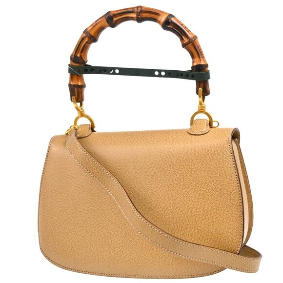 Gucci Beige Bamboo 2way Handbag 000-926-0633 176740 - Picture 2 of 9